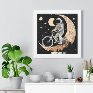Framed Vertical Poster - Moon Riding Cosmic Art - Dipaliz - Posters Prints & Visual Artwork