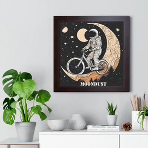 Framed Vertical Poster - Moon Riding Cosmic Art - Dipaliz - Posters Prints & Visual Artwork