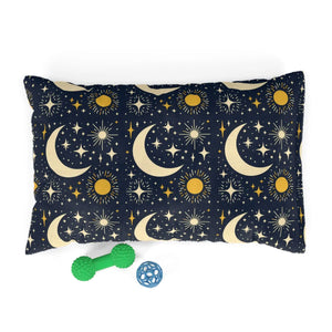 Plush Moon Stars Pet Bed - Soft Cotton Fleece - Dipaliz - Beds