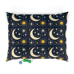 Plush Moon Stars Pet Bed - Soft Cotton Fleece - Dipaliz - Beds