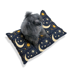 Plush Moon Stars Pet Bed - Soft Cotton Fleece - Dipaliz - Beds