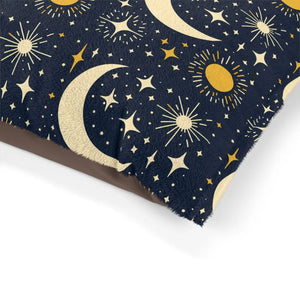 Plush Moon Stars Pet Bed - Soft Cotton Fleece - Dipaliz - Beds