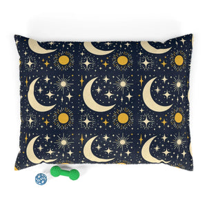 Plush Moon Stars Pet Bed - Soft Cotton Fleece - Dipaliz - Beds