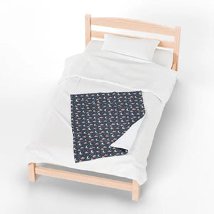 All Over Prints - Moon & Stars Velveteen Plush Blanket - Cozy Celestial Throw for Kids Nursery