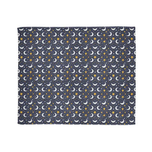 Soft Polyester Blanket - Cozy Stary Night Moon Design - Dipaliz - 50’’ × 60’’ - Blankets