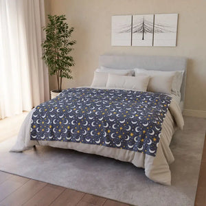 Soft Polyester Blanket - Cozy Stary Night Moon Design - Dipaliz - Blankets