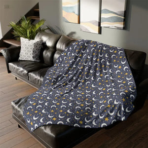 Soft Polyester Blanket - Cozy Stary Night Moon Design - Dipaliz - Blankets