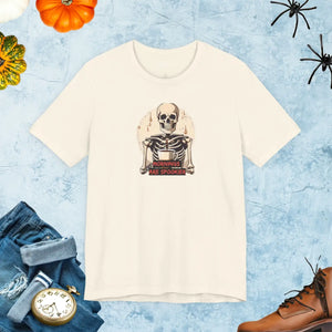 Soft Cotton Skeleton Coffee Tee - Spooky Halloween - Dipaliz - T-shirts