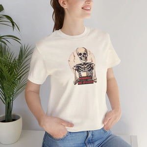 Soft Cotton Skeleton Coffee Tee - Spooky Halloween - Dipaliz - T-shirts