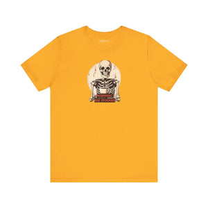 Soft Cotton Skeleton Coffee Tee - Spooky Halloween - Dipaliz - T-shirts