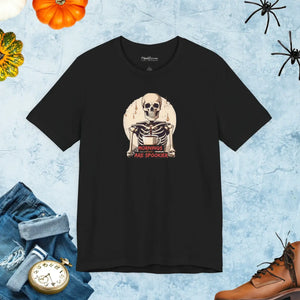Soft Cotton Skeleton Coffee Tee - Spooky Halloween - Dipaliz - T-shirts