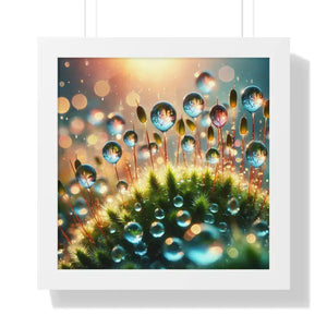 Moss Capsules Framed Vertical Poster Elegant Nature Art Dipaliz - 16″ x / White - Prints