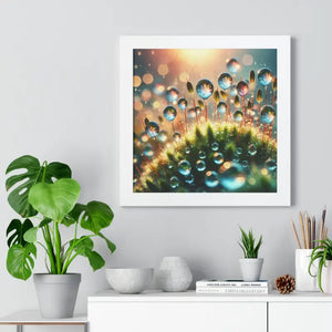 Moss Capsules Framed Vertical Poster Elegant Nature Art Dipaliz - Prints