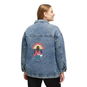 Oversized Denim Jacket Mother Daughter Forever Linked Dipaliz - Coats & Jackets