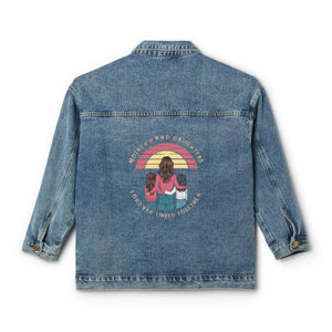 Oversized Denim Jacket Mother Daughter Forever Linked Dipaliz - Coats & Jackets