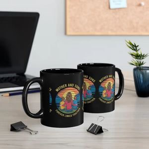 Exciting 11oz Black Ceramic Mug Mothers and Sons - Dipaliz - 15oz - Mugs