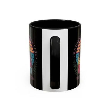 Two-tone Mug for Moms & Daughters with Colorful Accent Handle - 11oz / Black