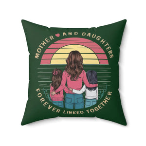 Daughters are Forever Throw Pillow - Polyester Square - Dipaliz - Pillows