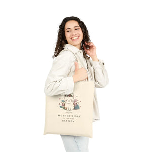 Eco Friendly Cat Mom Tote - Cotton Canvas Day Bag - Dipaliz - Bags