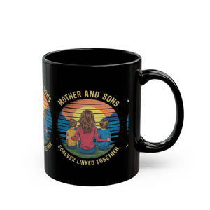 Exciting Black Mug - Mothers and Sons Mother’s Day - Dipaliz - Mugs