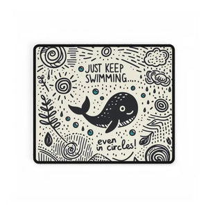 Motivational Whale Desk Mat - Home Office Decor - Dipaliz - 14.4’’ × 12.1’’ - Workstation & Cubicle Accessories