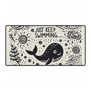 Motivational Whale Desk Mat - Home Office Decor - Dipaliz - Workstation & Cubicle Accessories