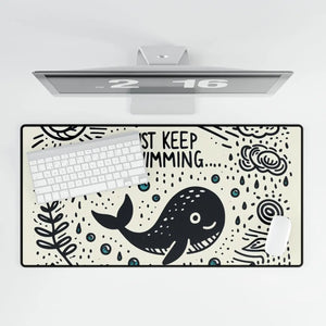 Motivational Whale Desk Mat - Home Office Decor - Dipaliz - Workstation & Cubicle Accessories