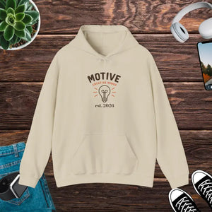 Motive Creative Mind Hoodie - Lightbulb Inspirational Design - Dipaliz - s / Sand