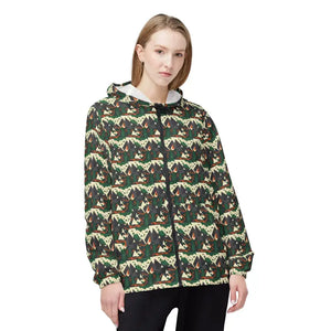 Outerwear - Mountain Camo Windbreaker Jacket - Lightweight Green Print - Dipaliz