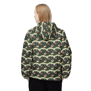 Outerwear - Mountain Camo Windbreaker Jacket - Lightweight Green Print - Dipaliz