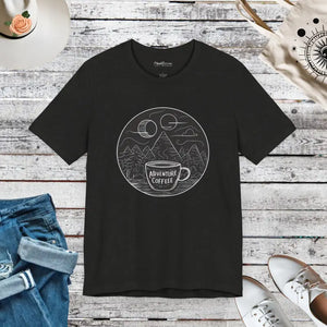 Mountain Coffee Mug Jersey Short Sleeve Tee - Dipaliz - Black Heather / s - T-shirts