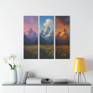 Mountain Landscape Acrylic Triptych Wall Art Nature Lover Gift - Dipaliz - 12’’ x 36’’ (vertical) / 0.25’’ - Prints