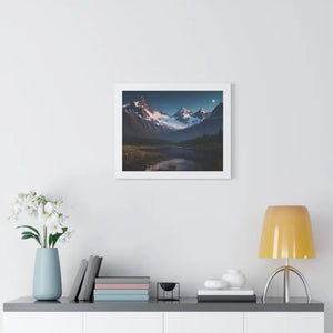 Mountain Magic Night Gallery Canvas Wraps Framed Poster - Dipaliz - Prints