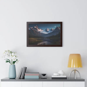 Mountain Magic Night Gallery Canvas Wraps Framed Poster - Dipaliz - Prints