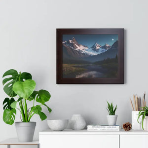 Mountain Magic Night Gallery Canvas Wraps Framed Poster - Dipaliz - Prints