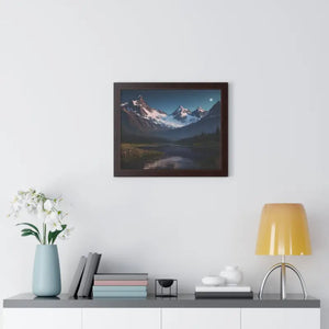 Mountain Magic Night Gallery Canvas Wraps Framed Poster - Dipaliz - Prints