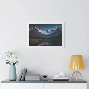 Mountain Magic Night Gallery Canvas Wraps Framed Poster - Dipaliz - Prints