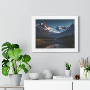 Mountain Magic Night Gallery Canvas Wraps Framed Poster - Dipaliz - Prints