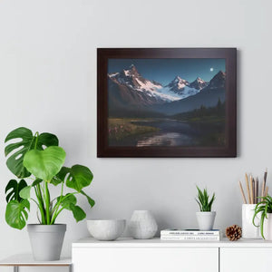 Mountain Magic Night Gallery Canvas Wraps Framed Poster - Dipaliz - Prints