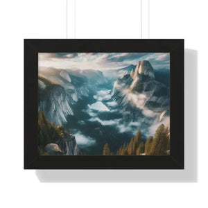 Stunning Mountain River Gallery Canvas Print - Dipaliz - 14″ x 11″ / Black - Prints