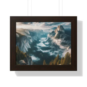 Stunning Mountain River Gallery Canvas Print - Dipaliz - 14″ x 11″ / Walnut - Prints