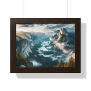 Stunning Mountain River Gallery Canvas Print - Dipaliz - 16″ x 12″ / Walnut - Prints