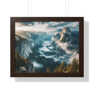 Stunning Mountain River Gallery Canvas Print - Dipaliz - 20’’ x 16’’ / Walnut - Prints