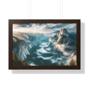 Stunning Mountain River Gallery Canvas Print - Dipaliz - 24″ x 16″ / Walnut - Prints