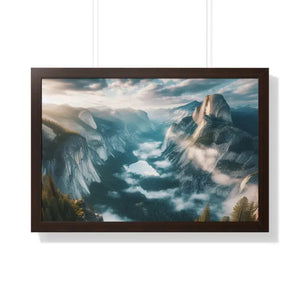 Stunning Mountain River Gallery Canvas Print - Dipaliz - 30’’ x 20’’ / Walnut - Prints
