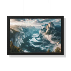 Stunning Mountain River Gallery Canvas Print - Dipaliz - 30’’ x 20’’ / Black - Prints