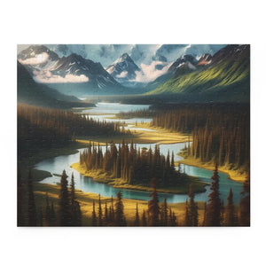 Scenic Mountain River Puzzle Premium Chipboard - Dipaliz - Jigsaw Puzzles