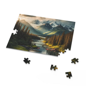 Epic River and Mountains Puzzle - 1000 Pieces in Box - Dipaliz