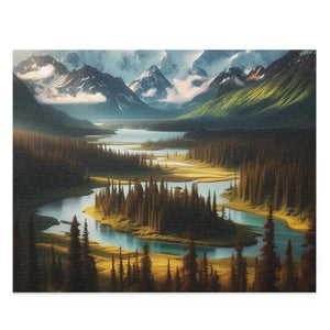 Scenic Mountain River Puzzle Premium Chipboard - Dipaliz - Jigsaw Puzzles