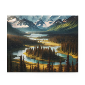Scenic Mountain River Puzzle Premium Chipboard - Dipaliz - Jigsaw Puzzles